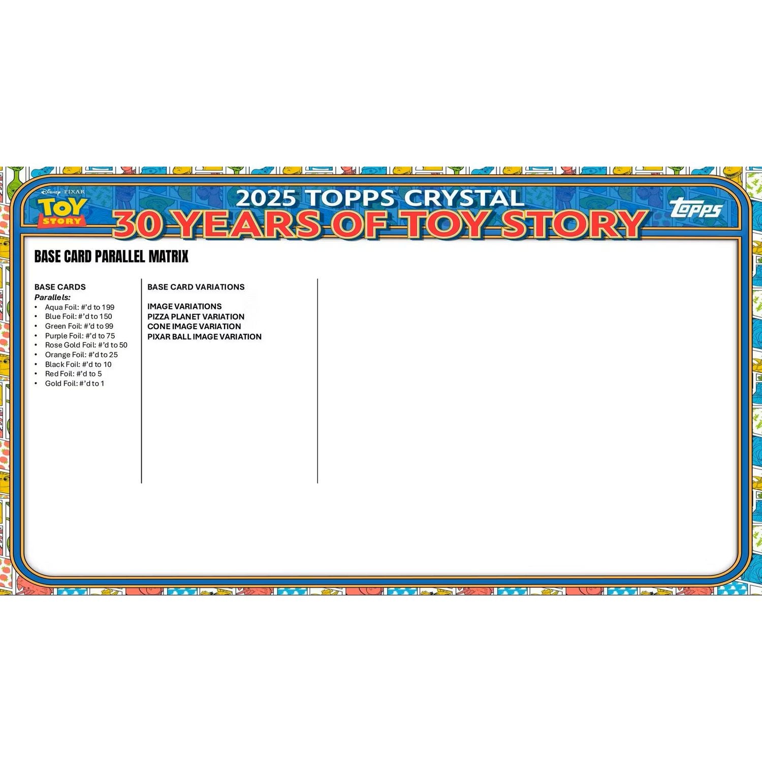 2025 Topps Pixar Crystal 30 Years of Toy Story Hobby Box 2025 Topps Pixar Crystal 30 Years of Toy Story Hobby Box