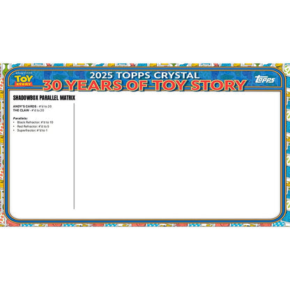 2025 Topps Pixar Crystal 30 Years of Toy Story Hobby Box