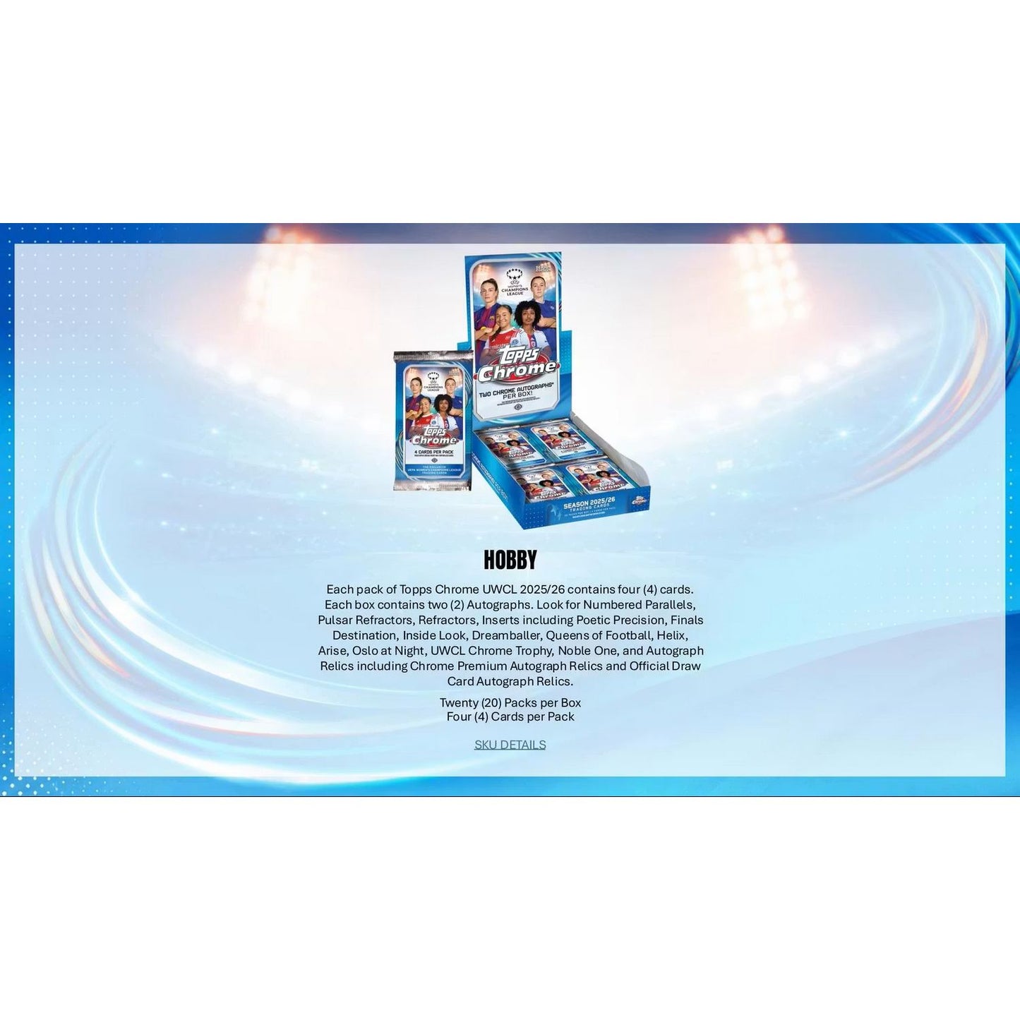 2025-26 Topps Chrome UEFA Women’s Champions League Hobby Box
