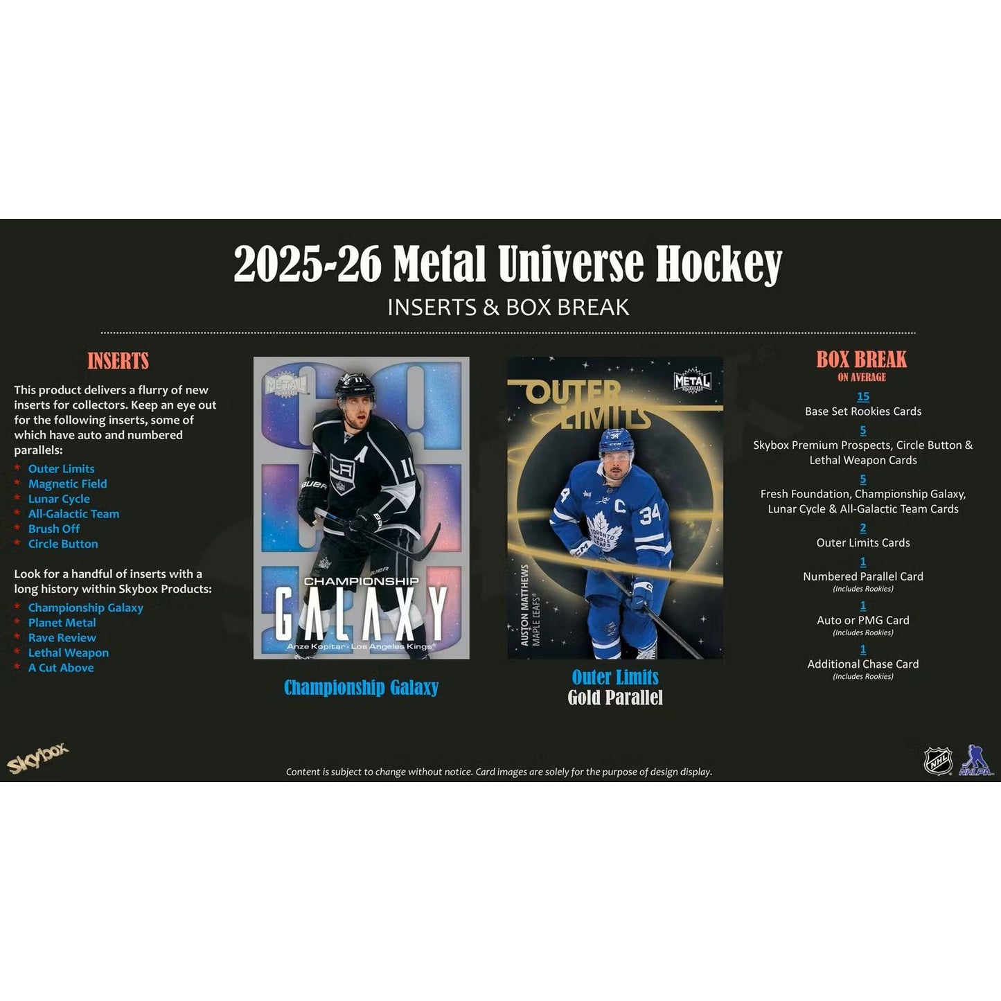 2025-26 Upper Deck Skybox Metal Universe Hockey Hobby Box *Contact Us To Order*