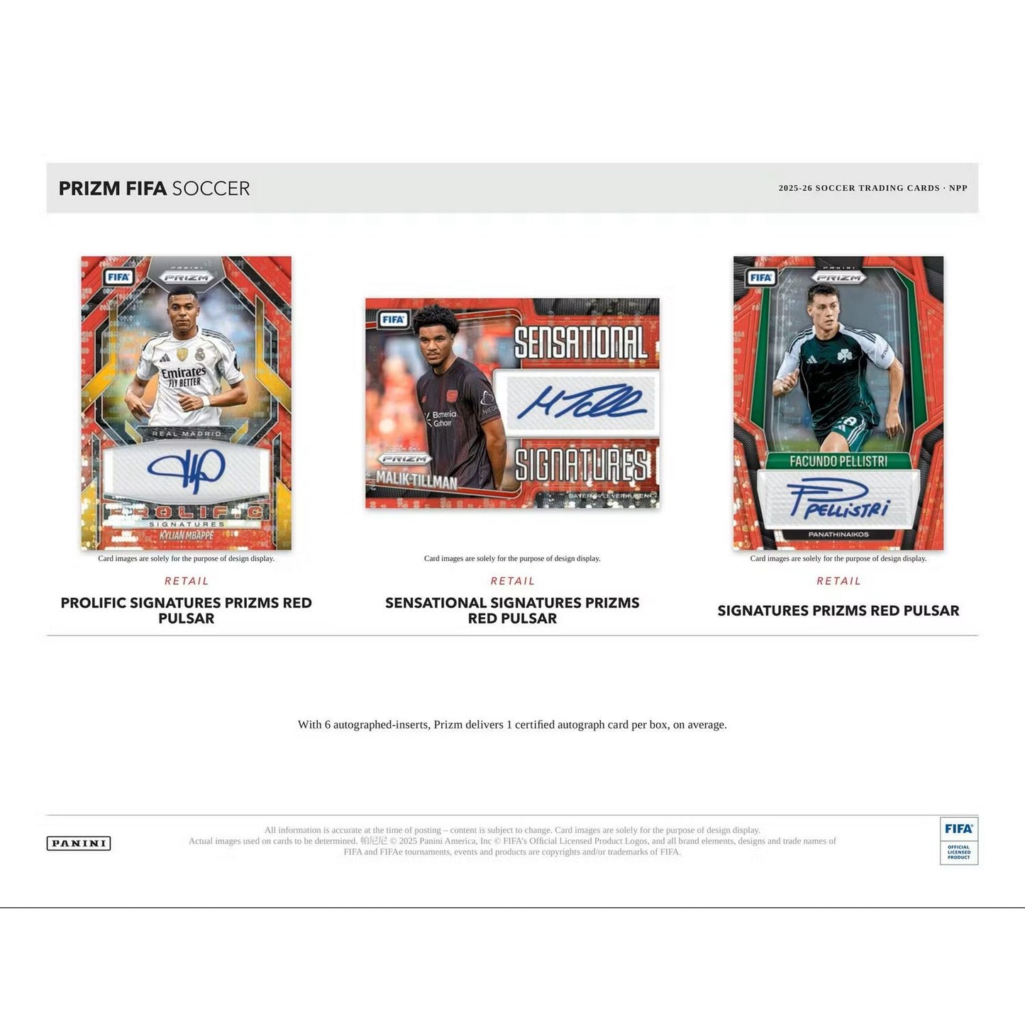 2025-26 Panini Prizm FIFA Soccer Blaster Box