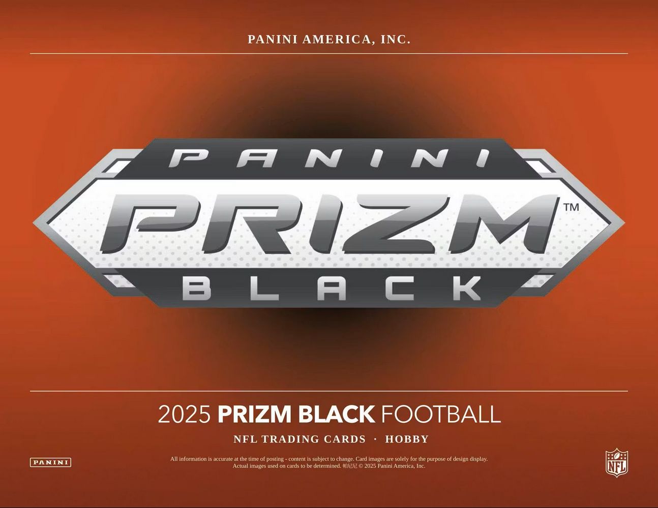 2025 Panini Prizm Black Football Hobby Box
