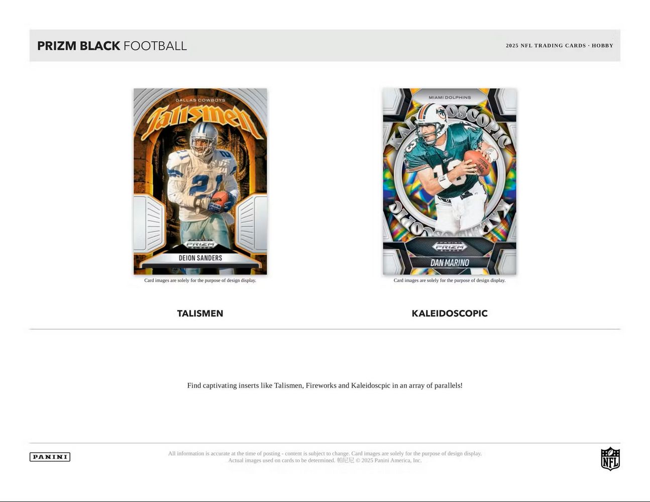 2025 Panini Prizm Black Football Hobby Box