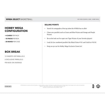 2025 Panini Select WNBA Basketball Hobby Mega Box