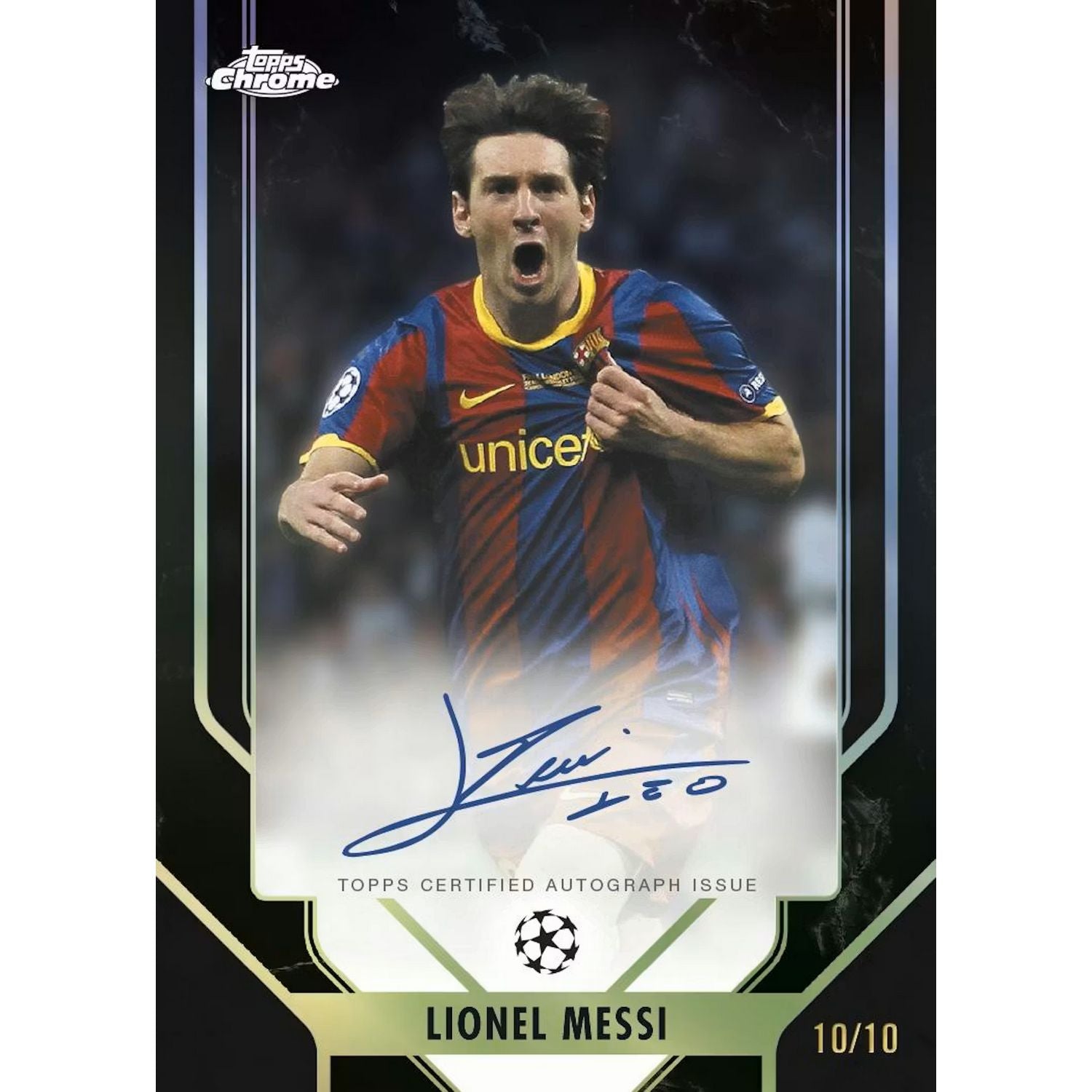 【割安】topps Chrome メッシ　直筆サイン　オンカードオート 26-topps-ucc-chrome-