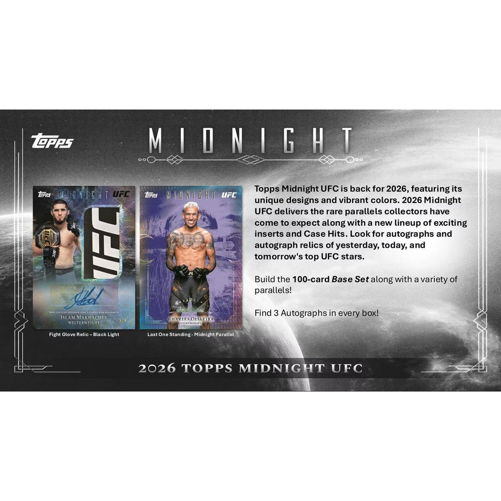 rare ufc cards 2026 Topps UFC Midnight Hobby Box