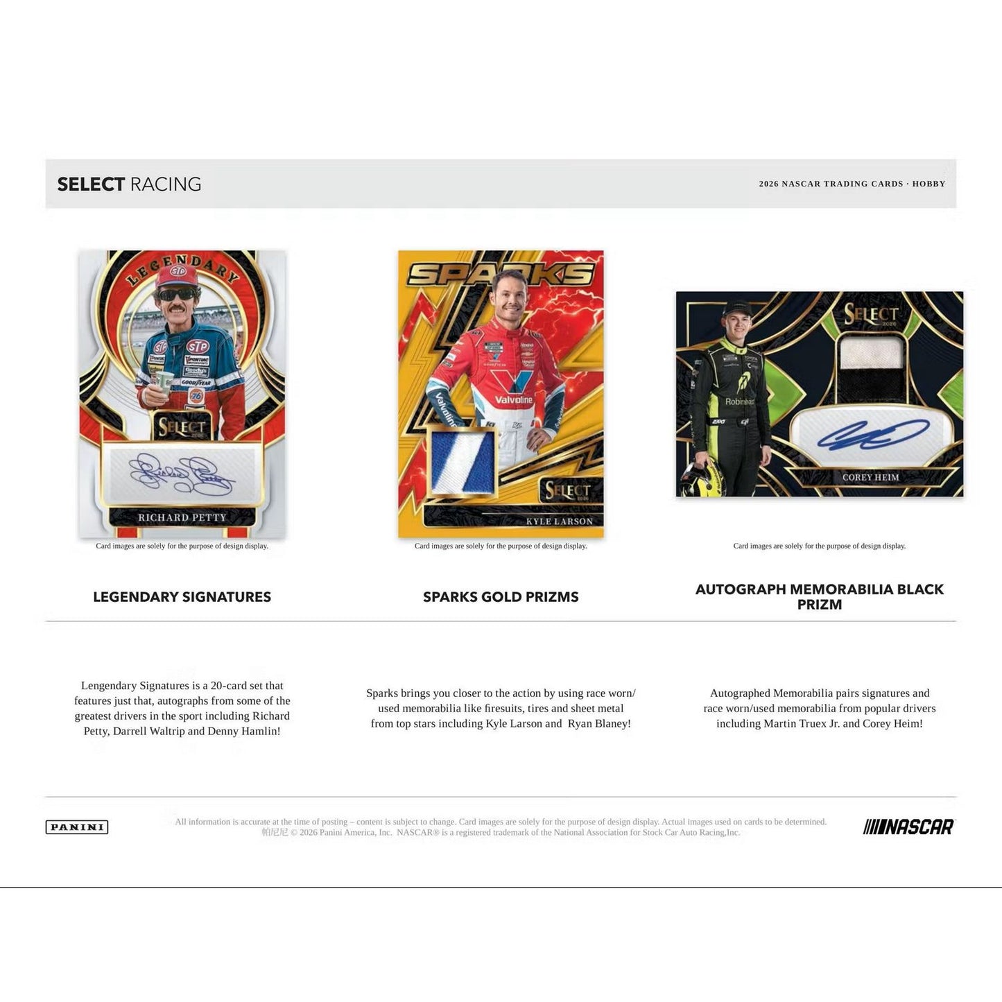 2026 Panini Select Racing Hobby Box