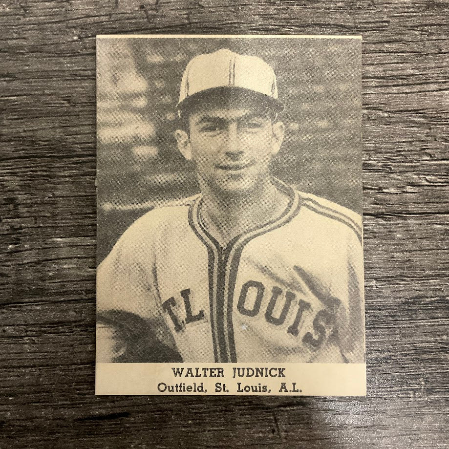 Walter Judnick 1947 Tip-Top Bread Baseball St. Louis Browns