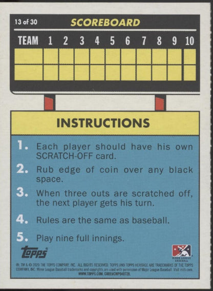 Tarik Skuball 2020 Topps Heritage Scratch Off #13