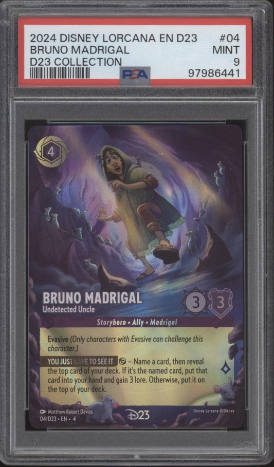 Bruno Madrigal Disney Lorcana D23 Collection #04 PSA 9