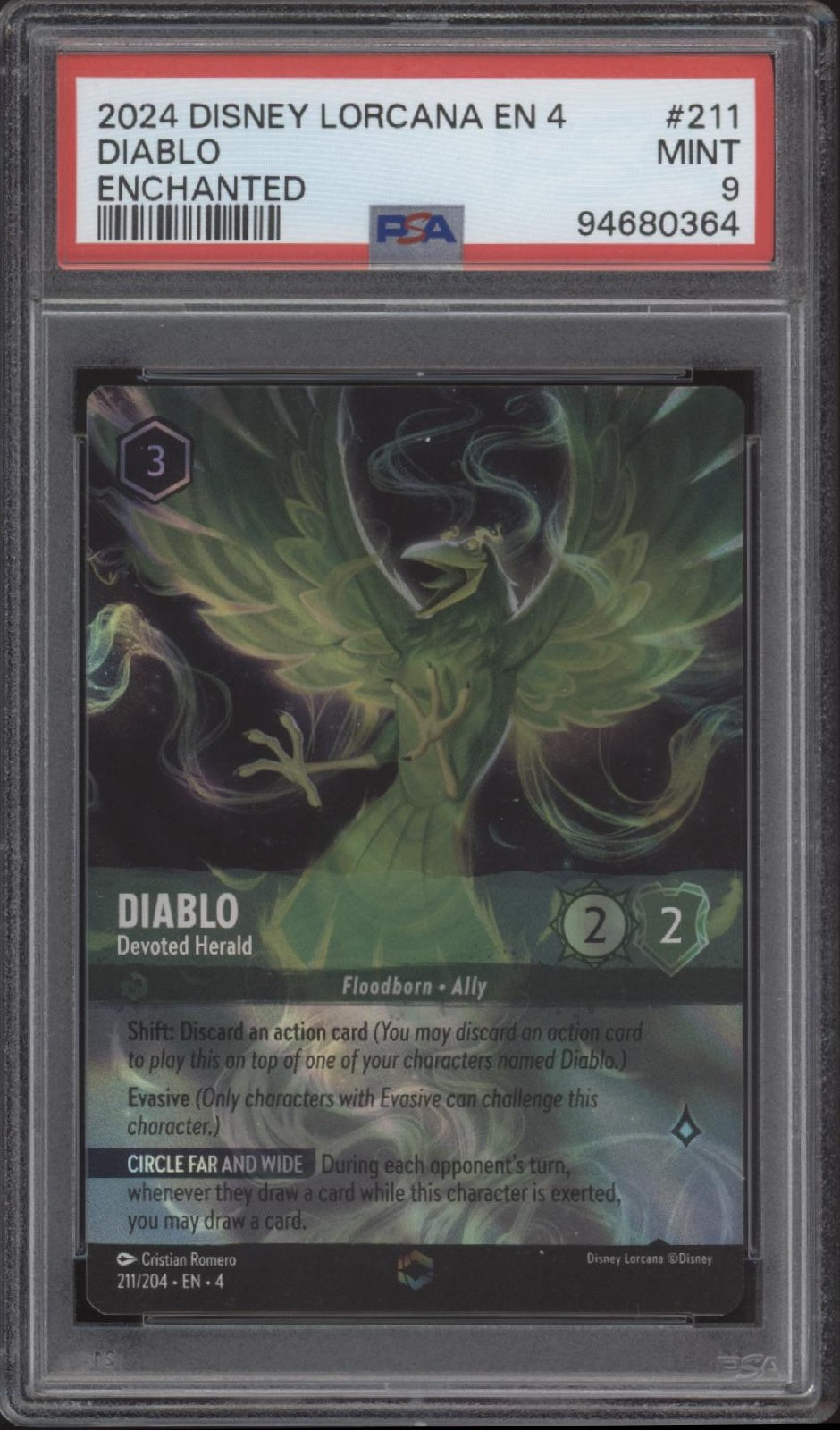 Diablo Disney Lorcana Ursula's Return Enchanted #211 PSA 9