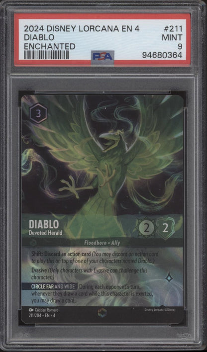 Diablo Disney Lorcana Ursula's Return Enchanted #211 PSA 9