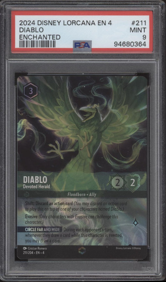 Diablo Disney Lorcana Ursula's Return Enchanted #211 PSA 9