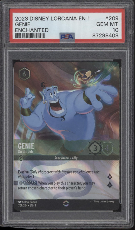 Genie Disney Lorcana The First Chapter Enchanted #209 PSA 10