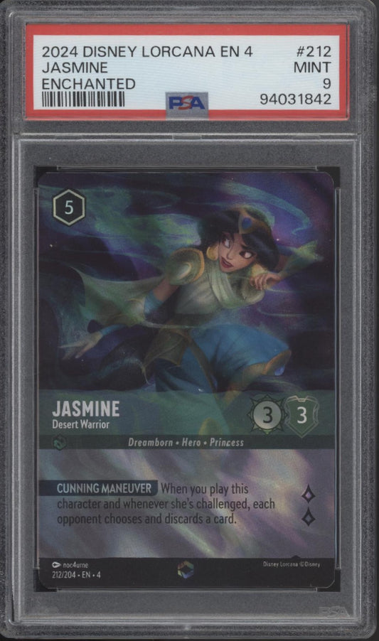 Jasmine Disney Lorcana Ursula's Return Enchanted #212 PSA 9