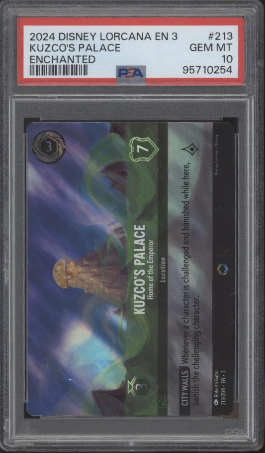 Kuzco's Palace Disney Lorcana Into the Inklands Enchanted #213 PSA 10
