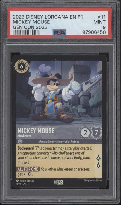 Mickey Mouse Disney Lorcana Gen Con 2023 #11 PSA 9