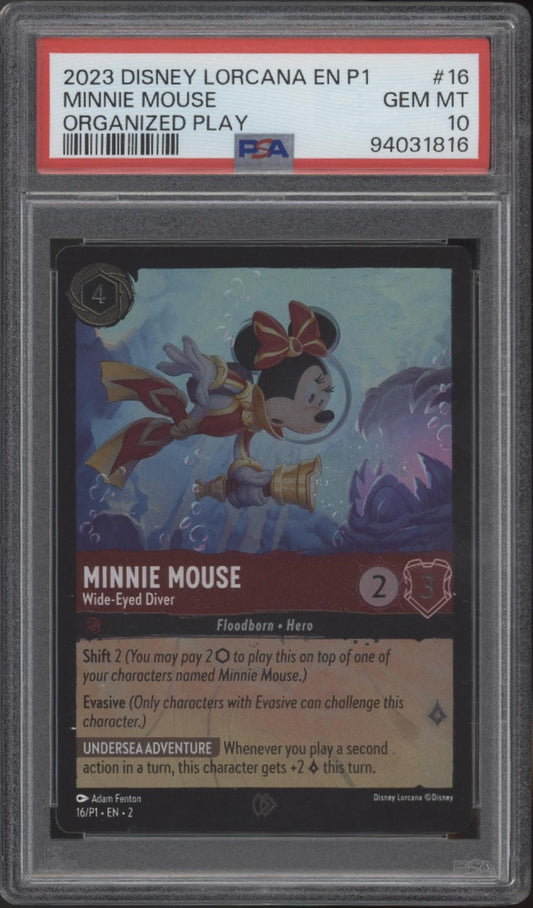 Minnie Mouse Disney Lorcana Organized Play #16 PSA 10