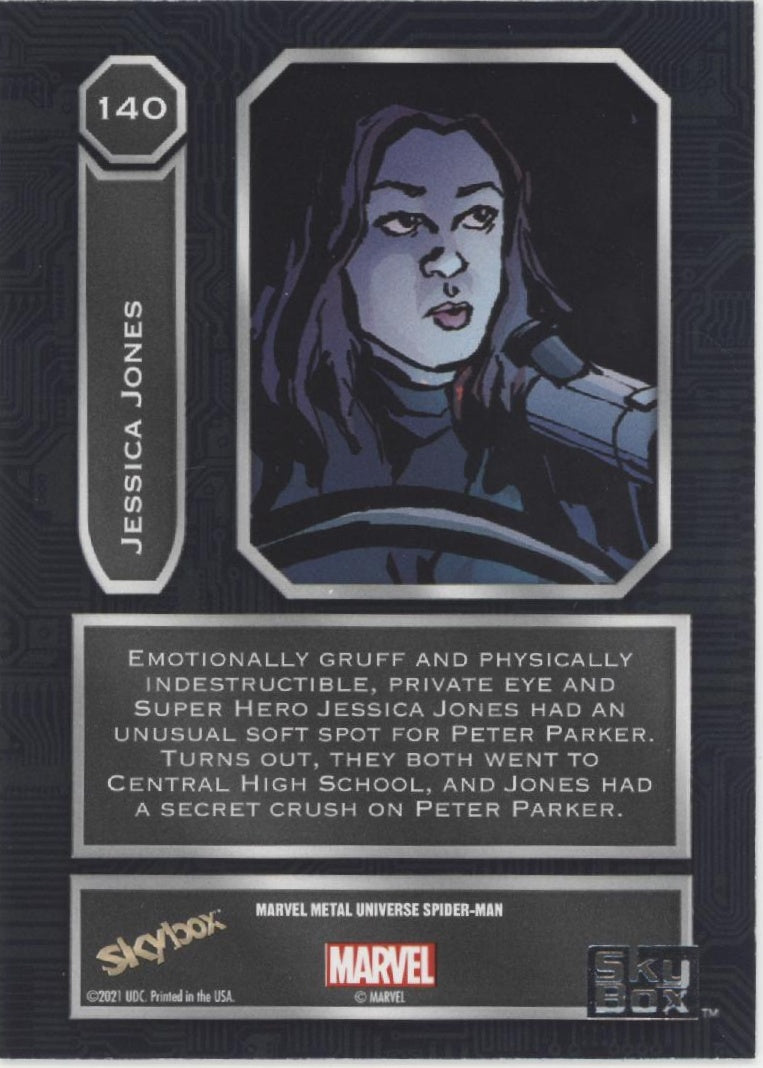 Jessica Jones 2021 Skybox Marvel Metal Universe Spider-Man #140