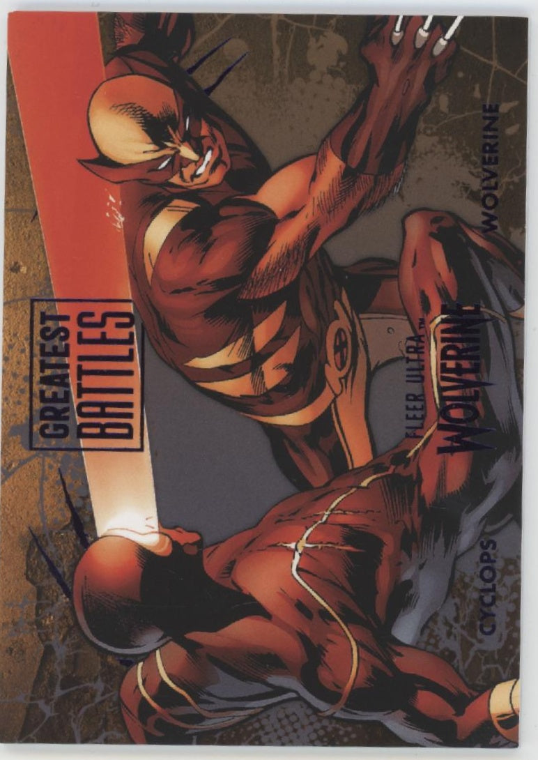 Cyclops / Wolverine 2022 Fleer Ultra Wolverine Greatest Battles Blue 044/181