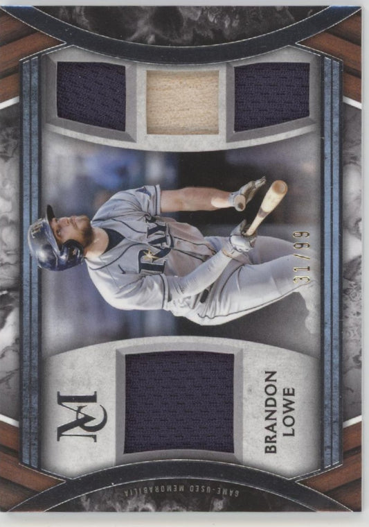 Brandon Lowe 2022 Topps Museum Collection Quad Relic 31/99 #SPPPQR-BL