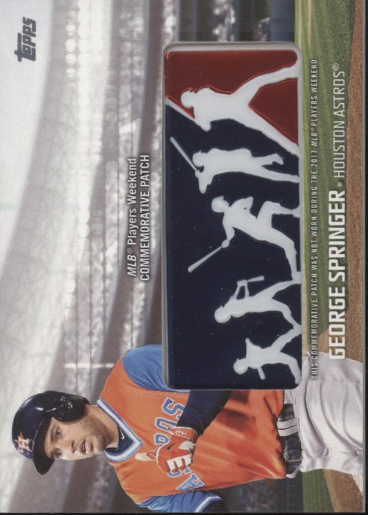 George Springer 2018 Topps Series 1 Players Weekend Logo Patch #PWP-GSP