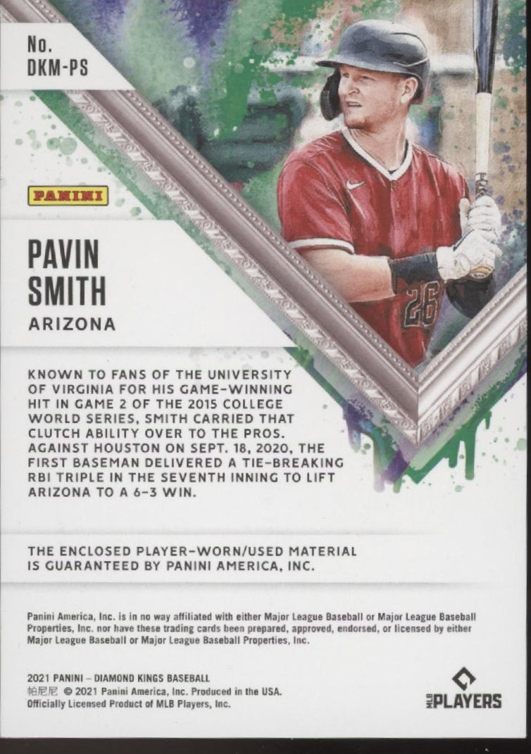 Pavin Smith 2021 Panini Diamond Kings Swatches 21/99 #DKM-PS