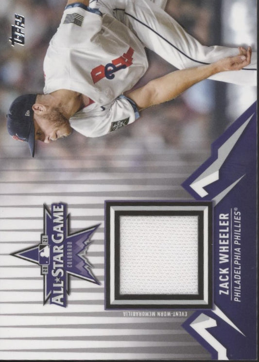 Zack Wheeler 2021 Topps Update Series All-Star Stitches Swatch #ASSC-ZW