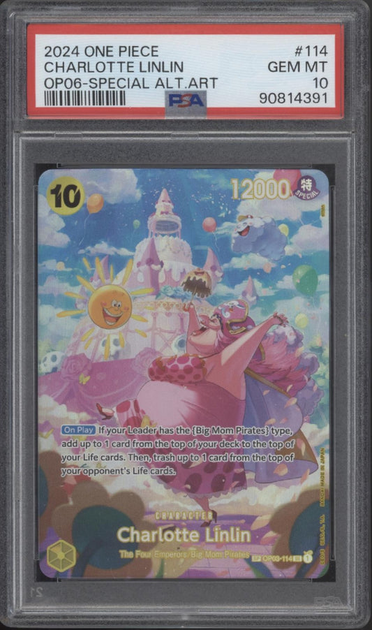 Charlotte Linlin One Piece Card Game Wings of the Captain Special Alt Art PSA 10