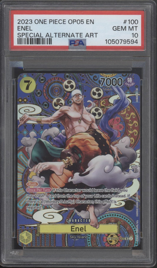 Enel One Piece Card Game Awakening of the New Era Special Alt Art PSA 10 #1