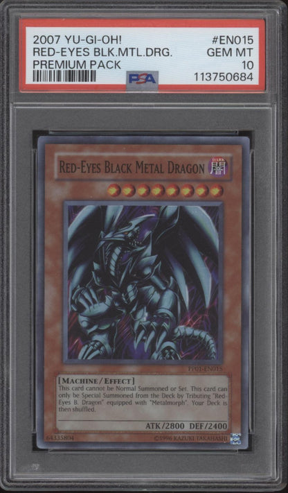 Red-Eyes Black Metal Dragon Yu-Gi-Oh! Premium Pack #EN015 PSA 10