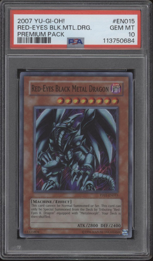 Red-Eyes Black Metal Dragon Yu-Gi-Oh! Premium Pack #EN015 PSA 10