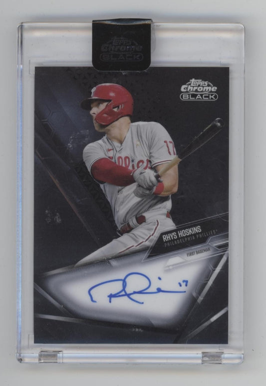 Rhys Hoskins 2021 Topps Chrome Black Auto #CBA-HOS