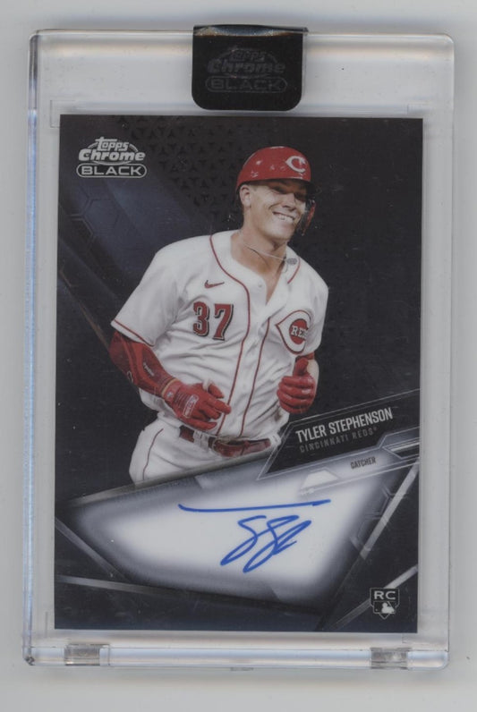 Tyler Stephenson 2021 Topps Chrome Black RC Auto #CBA-TS