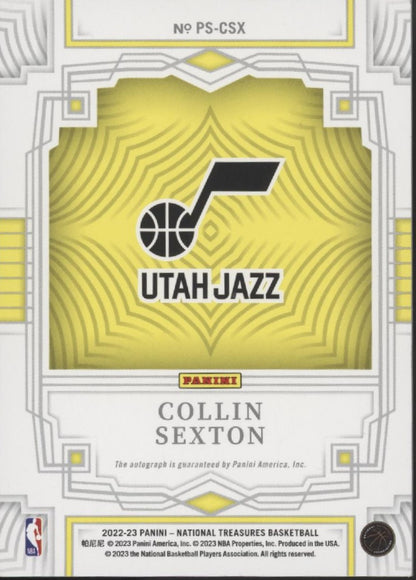 Collin Sexton 2022-23 Panini National Treasures Penmanship Auto 62/99