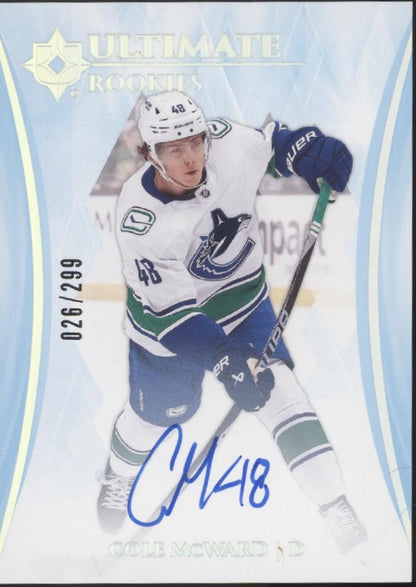 Cole McWard 2023-24 Upper Deck Ultimate Collection RC Auto 026/299 #167
