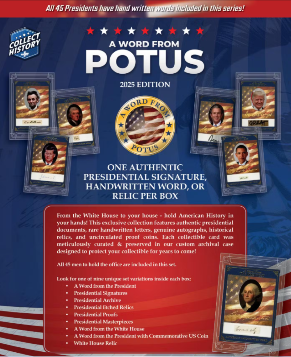 2025 A Word From POTUS Hobby Box *Releases 11-12-2025*