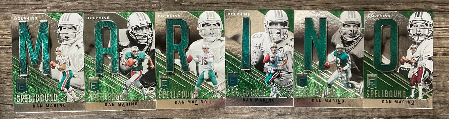 Dan Marino 2021 Panini Donruss Elite Spellbound "MARINO" Lot