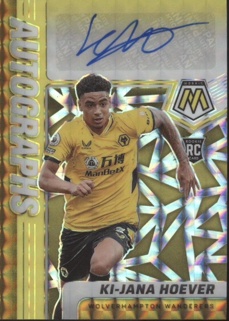 Ki-Jana Hoever 2021-22 Panini Mosaic Premier League Gold Prizm 13/25 #AM-KJH