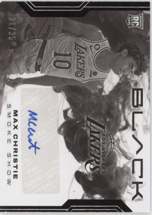 Max Christie 2022-23 Panini Black RC Auto 21/35 #SSS-MAX