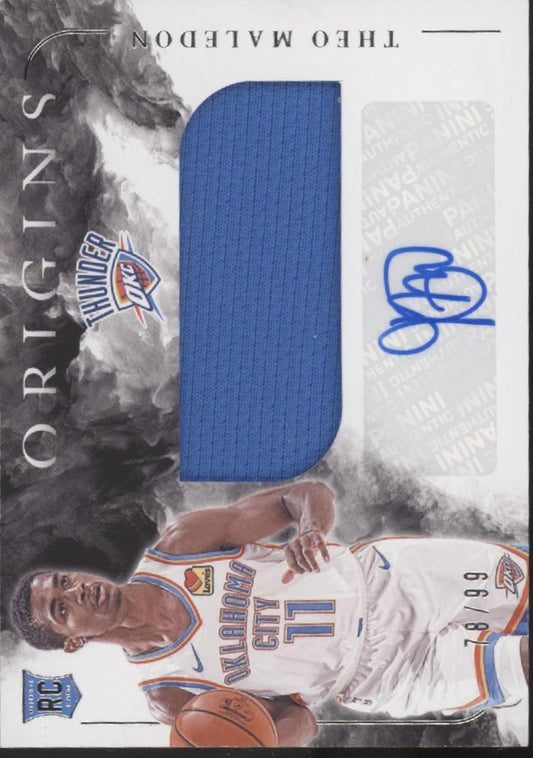 Theo Maldeon 2020-21 Panini Origins Swatch RC Auto 78/99 #RJA-MAL