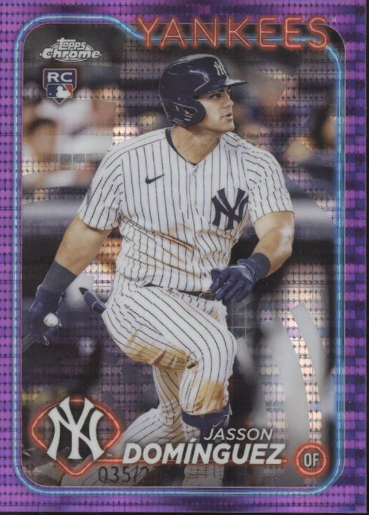 Jasson Dominguez 2024 Topps Chrome Purple Sonar Refractor RC 035/275 #89
