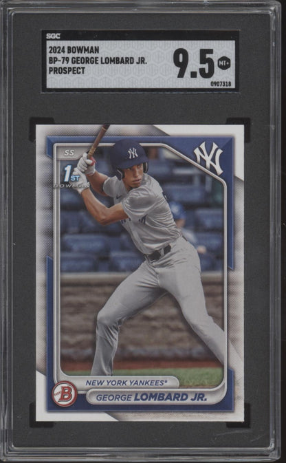 George Lombard Jr. 2024 Bowman Prospect #BP-79 SGC 9.5