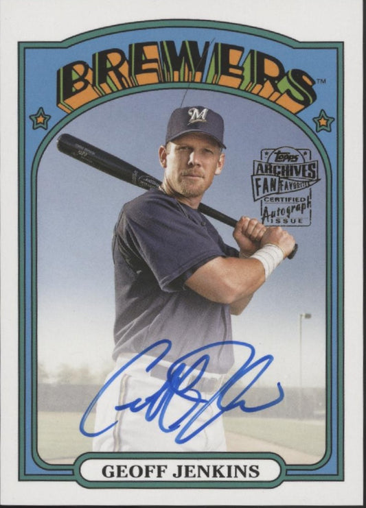 Geoff Jenkins 2022 Topps Archives Fan Favorites Auto #72FF-GJ