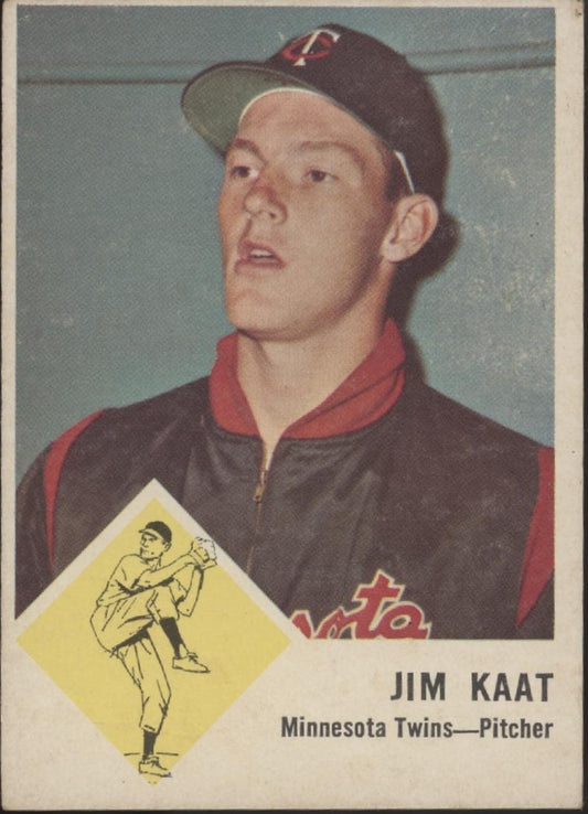Jim Kaat 1963 Fleer #22 Minnesota Twins VG #2