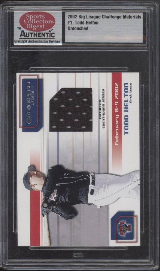 Todd Helton 2002 Donruss Big League Challenge Materials Swatch #1 SCD Authentic
