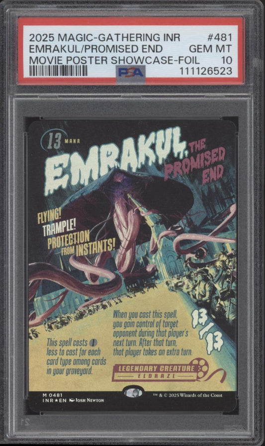 Emrakul the Promised End MTG Innistrad Remastered Movie Poster Foil #481 PSA 10
