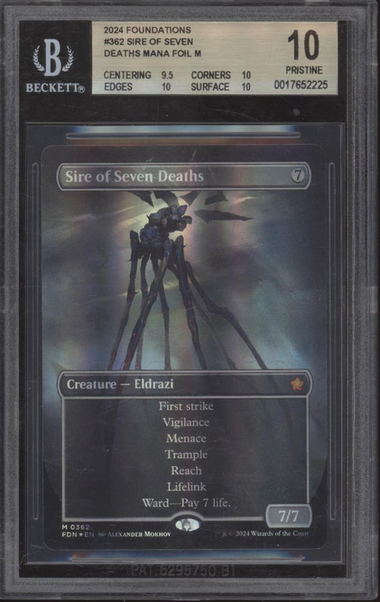 Sire of Seven Deaths Magic the Gathering Foundations Deaths Mana Foil Beckett 10