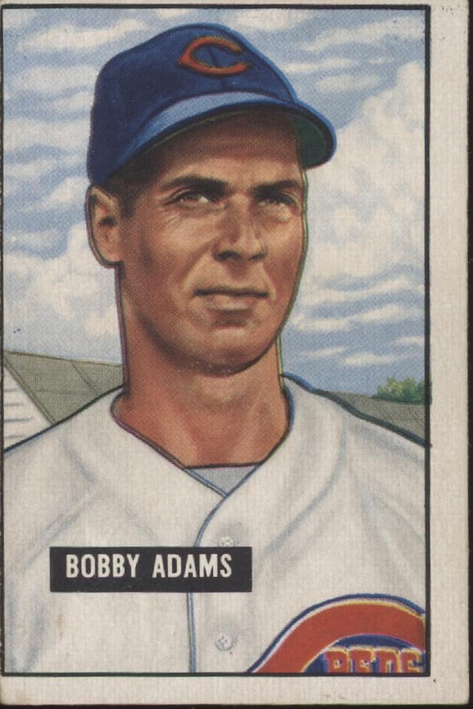 Bobby Adams 1951 Bowman #288 Cincinnati Reds VG Marked