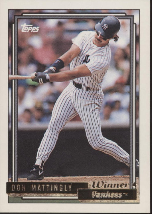 Don Mattingly 1992 Topps Gold Winner #300